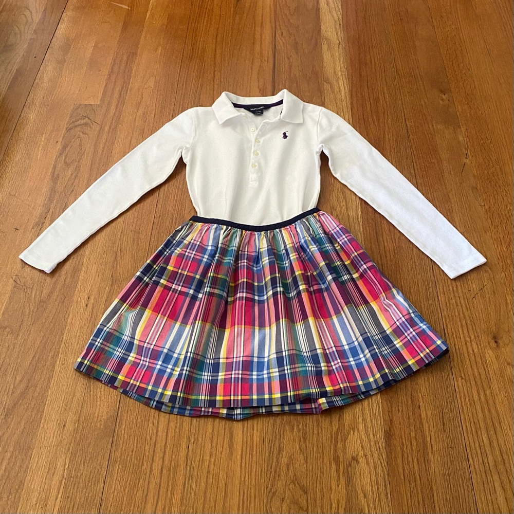Ralph Lauren Classic Multicolor Plaid Girls Matching Set